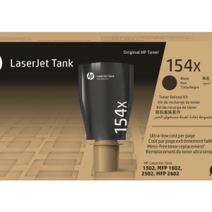 HP 154 A BLACK HIGH YIELD ORIGINAL LASERJET TANK TONER RELOAD KIT